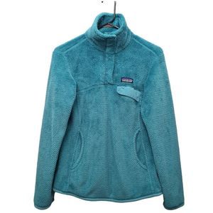 Patagonia Re-tool Snap-T Fleece Pullover Teal Green Women's Size S